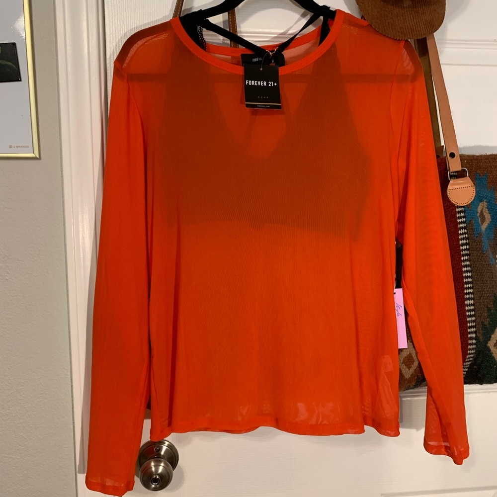 Mesh Long Sleeve Top